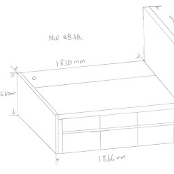 定製30X72白色六櫃桶屏床