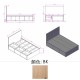 訂金：定製全長120X180cm直屏床架連床褥 